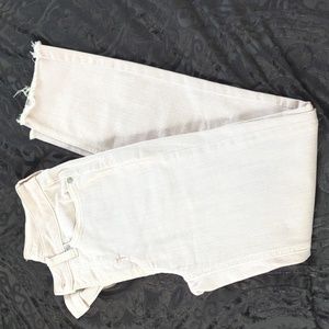 High rise skinny ankle pink jeggings